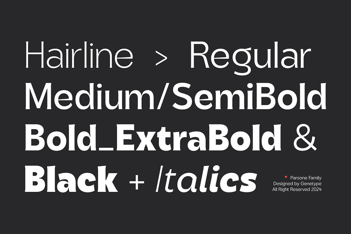 Parson Family - 14 Font, a Sans Serif Font by Genetype (Photo 3 of 8)