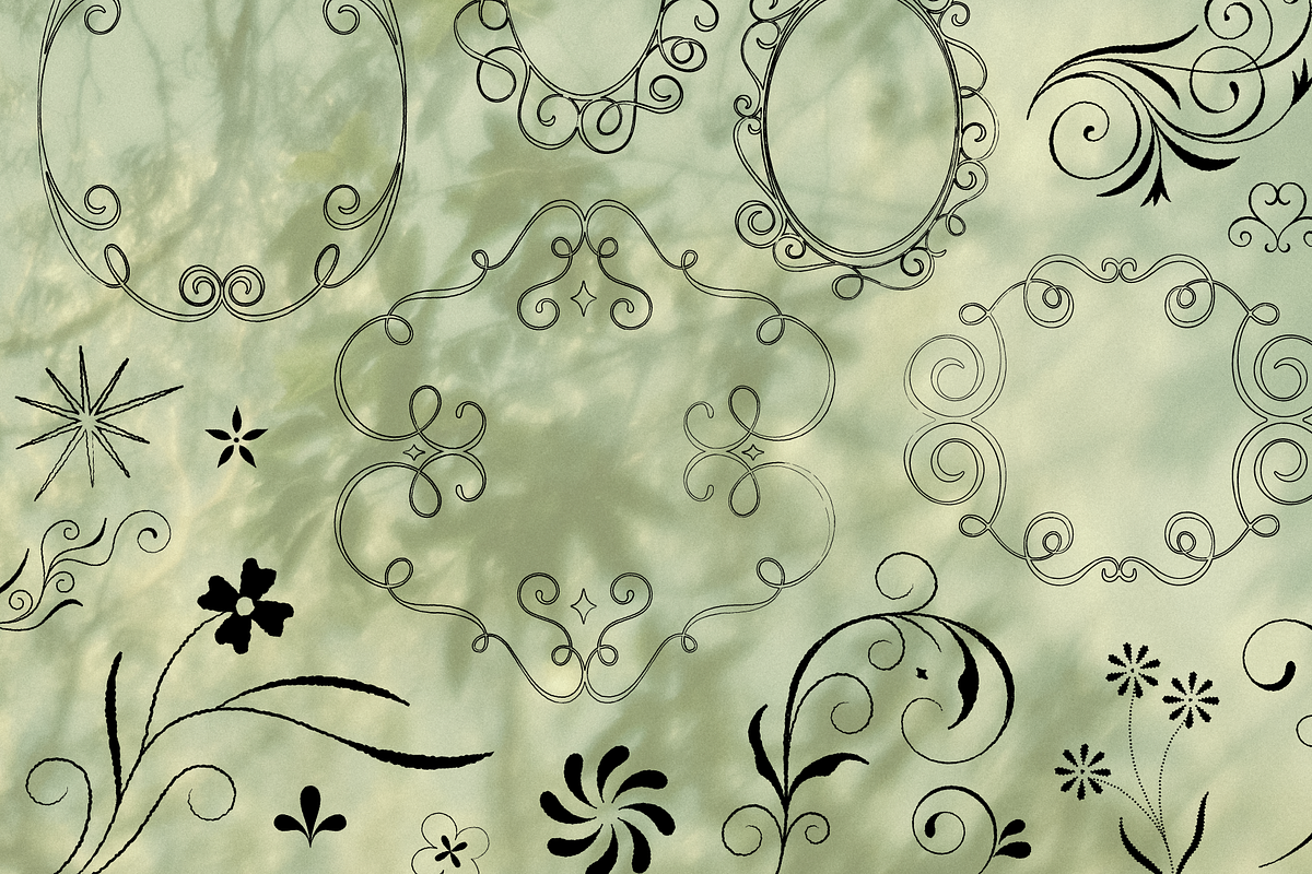Curly Flourish Frames & Borders, an Object Graphic by venimo (Photo 9 of 15)