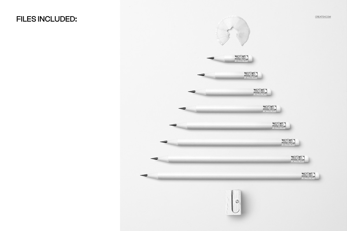 Pencil Christmas Tree Mockup, a Pens & Pencil Mockup by creatsy5 (Photo 2 of 6)