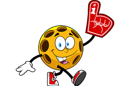 Pickleball Ball With Number One