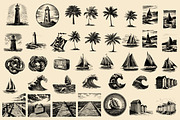Vintage Coastal Travel Illustrations, an Object Illustration by Nocturnal Wolf (Thumbnail 21 of 27)
