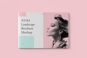 A5 A4 Landscape Brochure Mockup