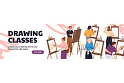 Artists drawing at art classes, an Education Illustration by PaperTrident (Thumbnail 6 of 8)