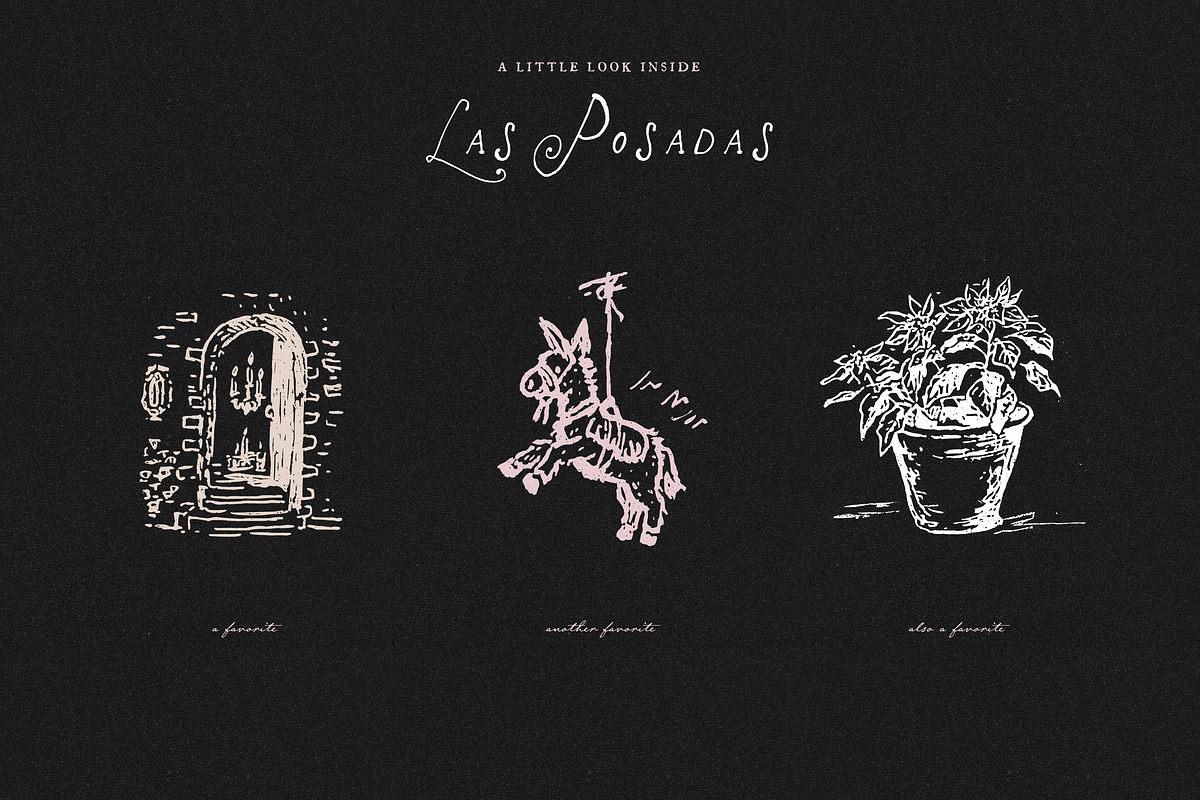 Las Posadas Clipart, Nativity Scene, a Seasonal Illustration by The October Creative (Photo 8 of 13)