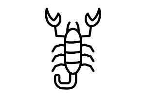 Scorpion Line Icon, an Icon by Pexelpy