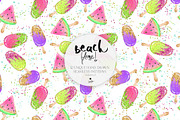 Summer Beach Camper Tropical Pattern, a Pattern Graphic by KaramfilaS (Thumbnail 5 of 16)