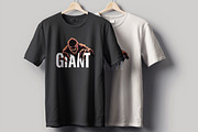 Giant T Shirt Design Layout, a Stationery Template by MightyDesign (Thumbnail 1 of 6)