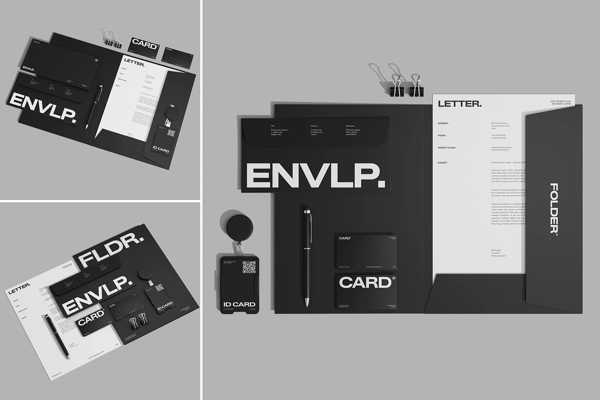 Corporate Stationery Branding Mockup, an Advertising Mockup by Brand Earth (Photo 1 of 4)