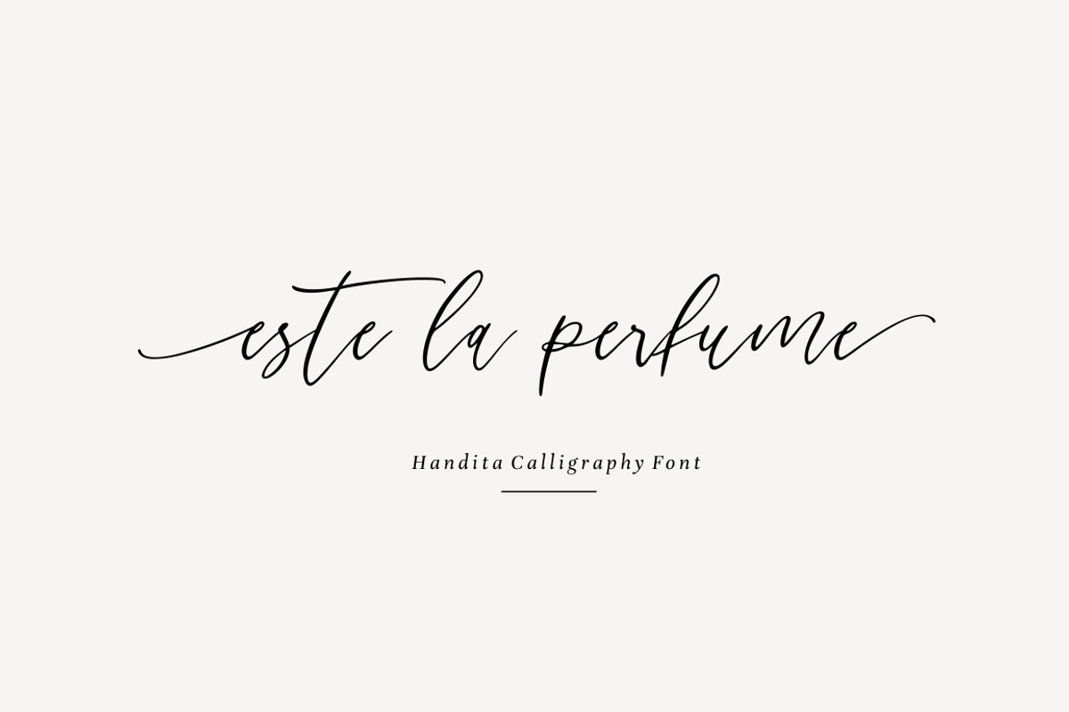 Handita - Calligraphy Font preview 4