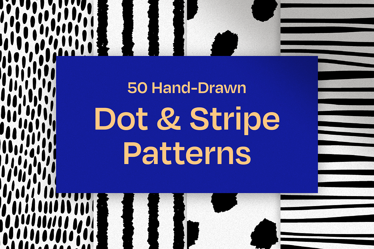 50 Hand-Drawn Dot & Stripe Patterns, a Pattern Graphic by Artec Maison (Photo 1 of 19)