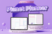 [Ready-to-print] Planet Planner, a Stationery Template by The Tran Studio (Thumbnail 1 of 5)