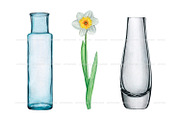 Watercolor glass vases clipart set, an Illustration by ArtfulStudio (Thumbnail 5 of 9)