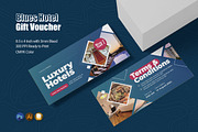 Blues Hotel Gift Voucher, a Print Template by Esensifiksi.studio (Thumbnail 1 of 2)