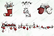 Whimsical Quirky Christmas Clipart, an Illustration by Creative Art (Thumbnail 8 of 13)