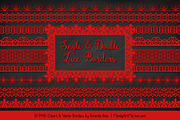 Red Lace Clipart Borders, an Illustration by Amanda Ilkov (Thumbnail 2 of 5)