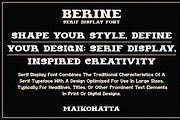 Berine - Serif Display Font, a Serif Font by MaikoHatta (Thumbnail 5 of 7)