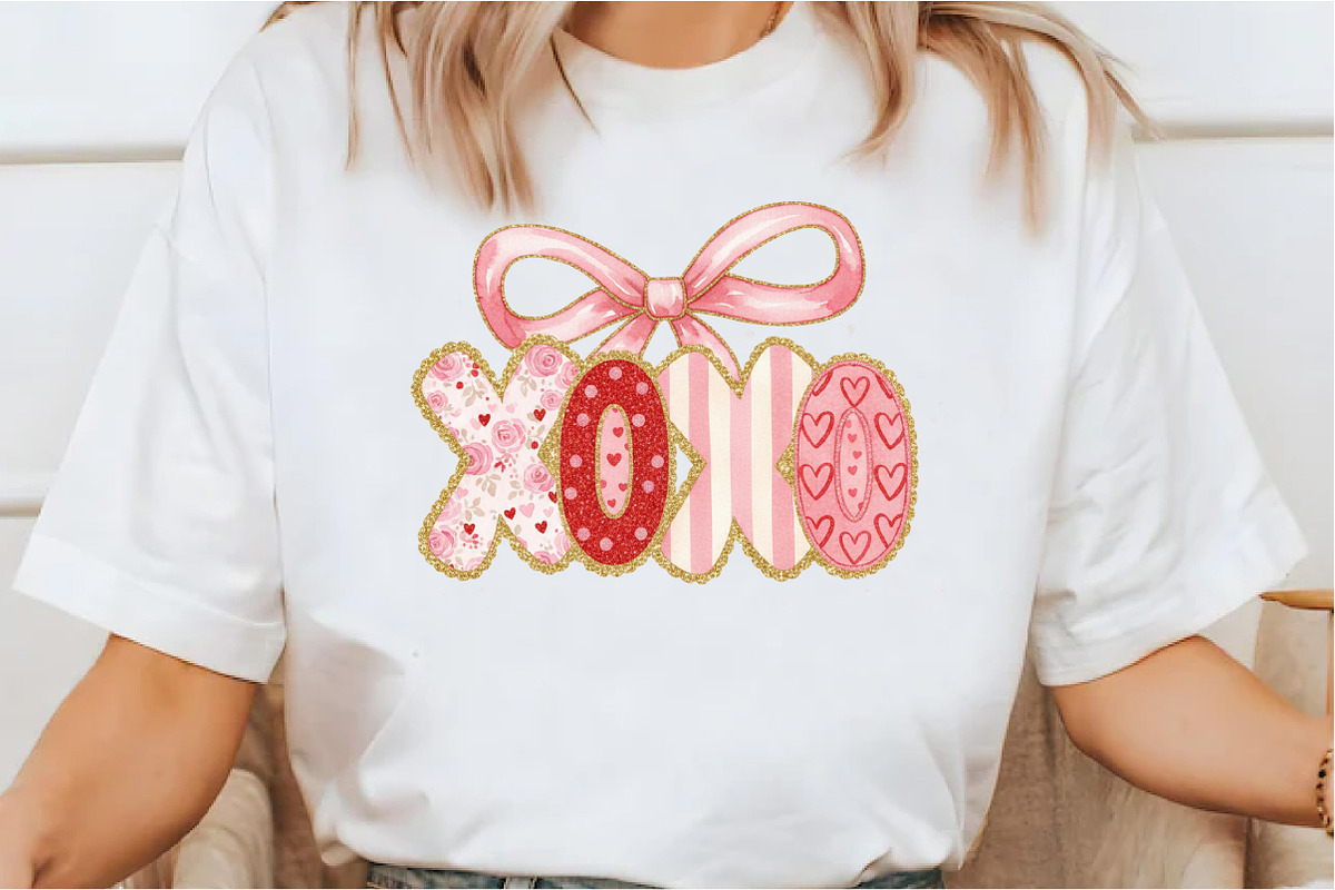 Preppy XOXO Coquette Bow, Valentine, an Illustration by Designking (Photo 4 of 6)