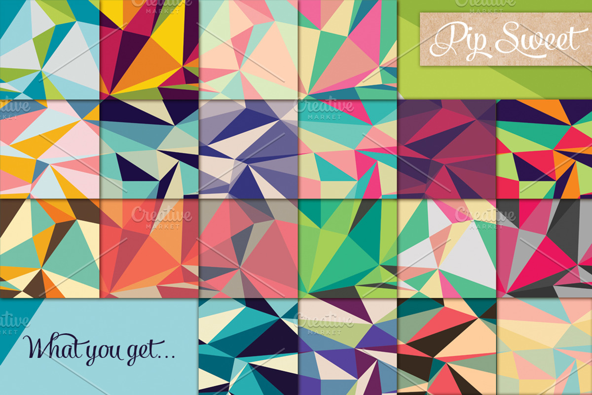 Seamless Abstract 20 Pattern Set preview 3