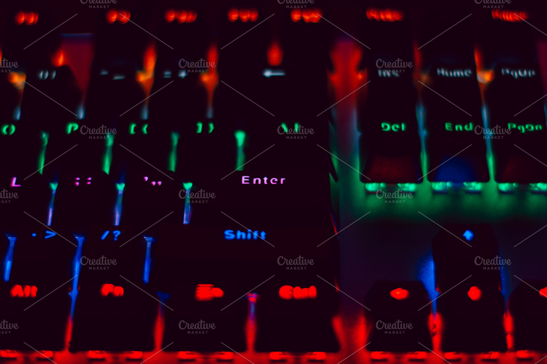 Mechanical gaming keyboard  rgb featuring keyboard, word, and enter, a Technology Photo by Hombre-cz