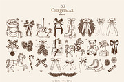 Vintage Christmas Fair Vector Set, an Object Graphic by VerAna (Thumbnail 4 of 19)