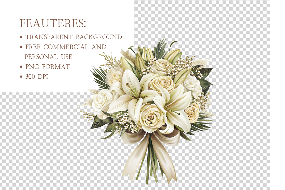 Watercolor Boho Wedding Clipart, an Illustration by MockupWizard (Photo 5 of 6)