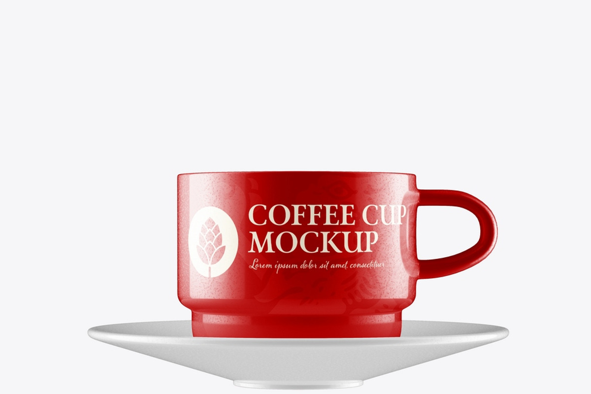 Ceramic Coffee Cup Mockup, an Advertising Mockup by OneVectorStock (Photo 5 of 10)