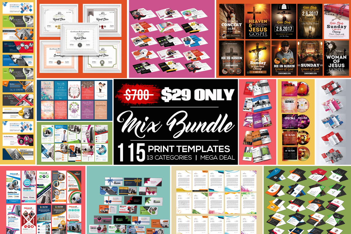 115 Print Templates Big Bundle, a Flyer Template by Business Flyers (Photo 1 of 14)