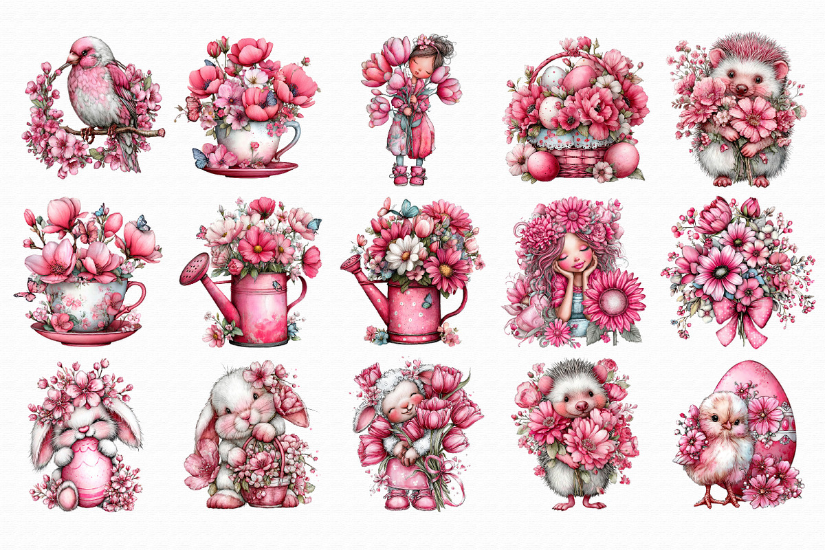 Whimsical Spring Clipart, an Illustration by Libby Wishes (Photo 5 of 5)