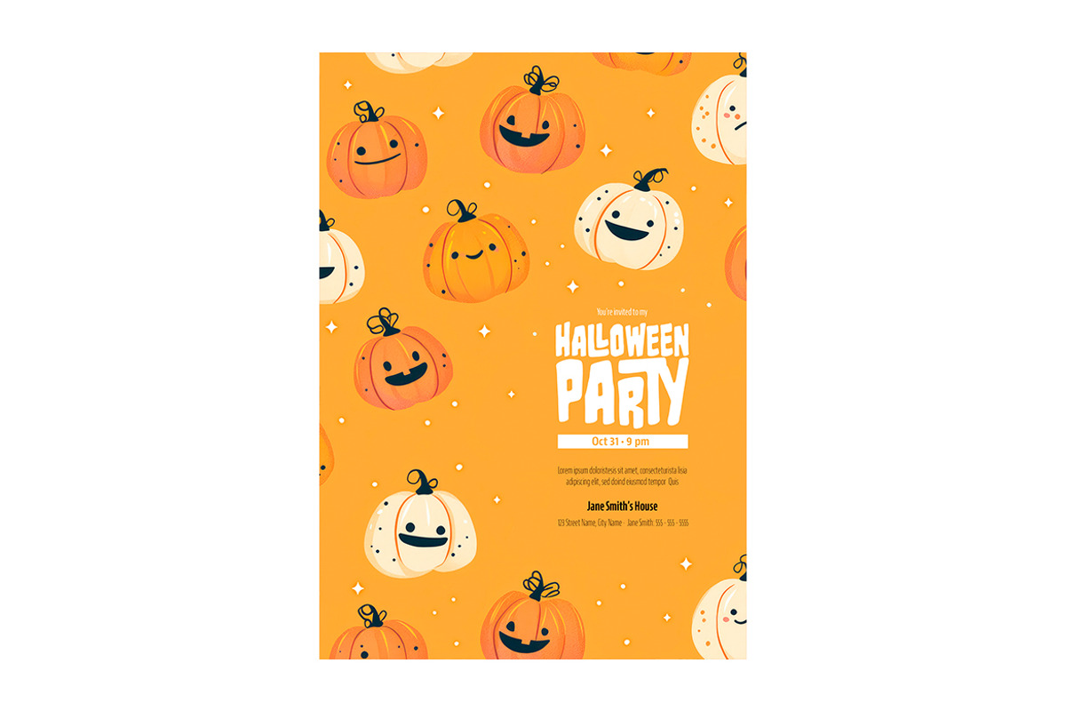 Colorful Halloween Invitation Set, a Templates & Theme by McLittle Stock (Photo 3 of 5)