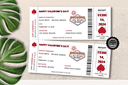 Boarding Pass for Valentine's Day, a Card Template by YasdeyDesigns (Thumbnail 1 of 7)