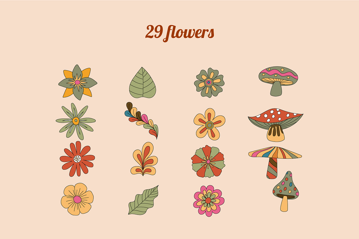 Retro Vintage Groovy Collections, an Illustration by Vesvocrea (Photo 10 of 10)