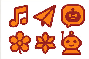 Colorful icons depicting music, an Illustration by ZinetroN