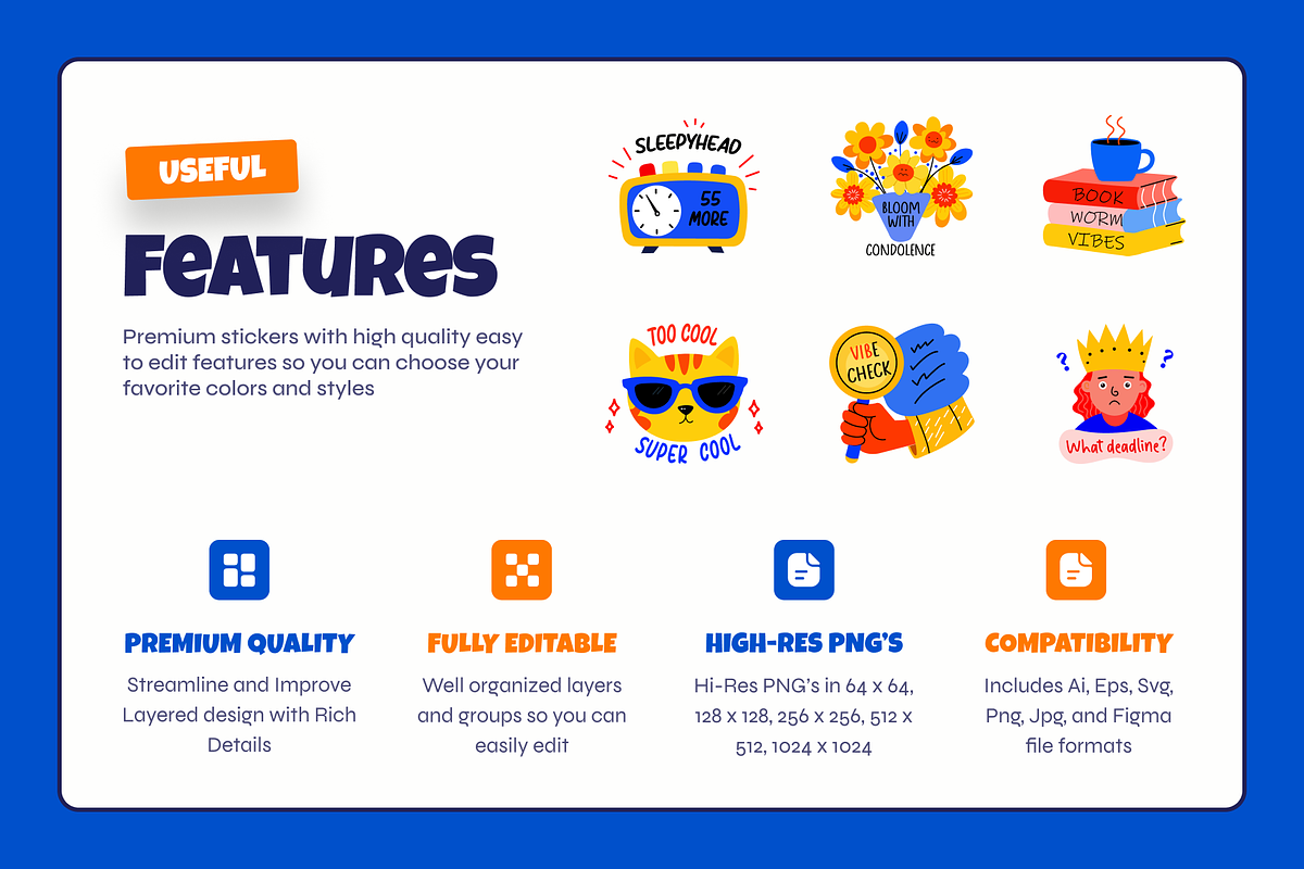 Teenage Stickers Set, an Emoji Icon by Vectors Market (Photo 2 of 9)
