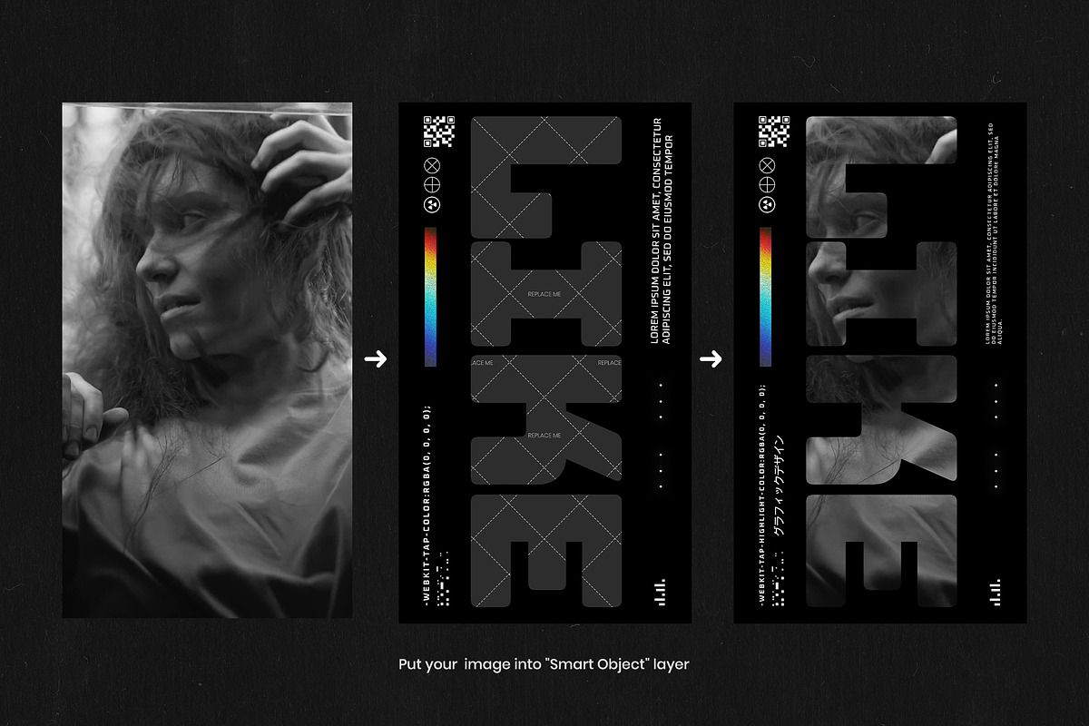 Brutalism Instagram Posts and Storie, a Social Media Template by Pixflow (Photo 2 of 6)