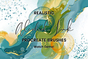 Realistic Alcohol Ink Brushes, a Brush Add-On by Angela Roze (Thumbnail 2 of 7)