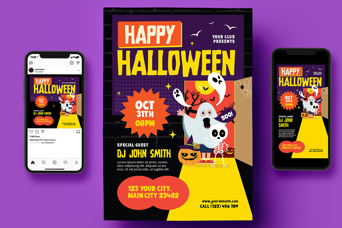 Happy Halloween Flyer, a Flyer Template by Creativestoree (Photo 3 of 5)