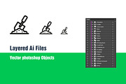 Gardening Icons #2, an Outline Icon by Sooodesign (Thumbnail 2 of 2)