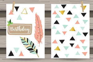 6 Cute Lovely Design Boho Cards1