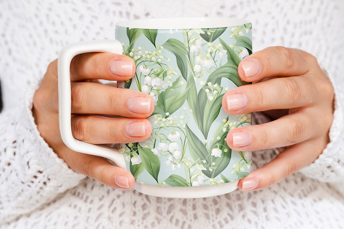 Seamless Lily of the Valley Papers, a Pattern Graphic by ThingsbyLary (Photo 2 of 10)