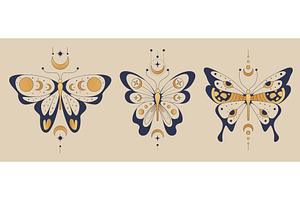 Boho butterfly illustrations with, an Animal Illustration by art PVP - market