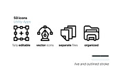 50 Utility App Micro Icons, an Outline Icon by Side Project (Thumbnail 3 of 5)