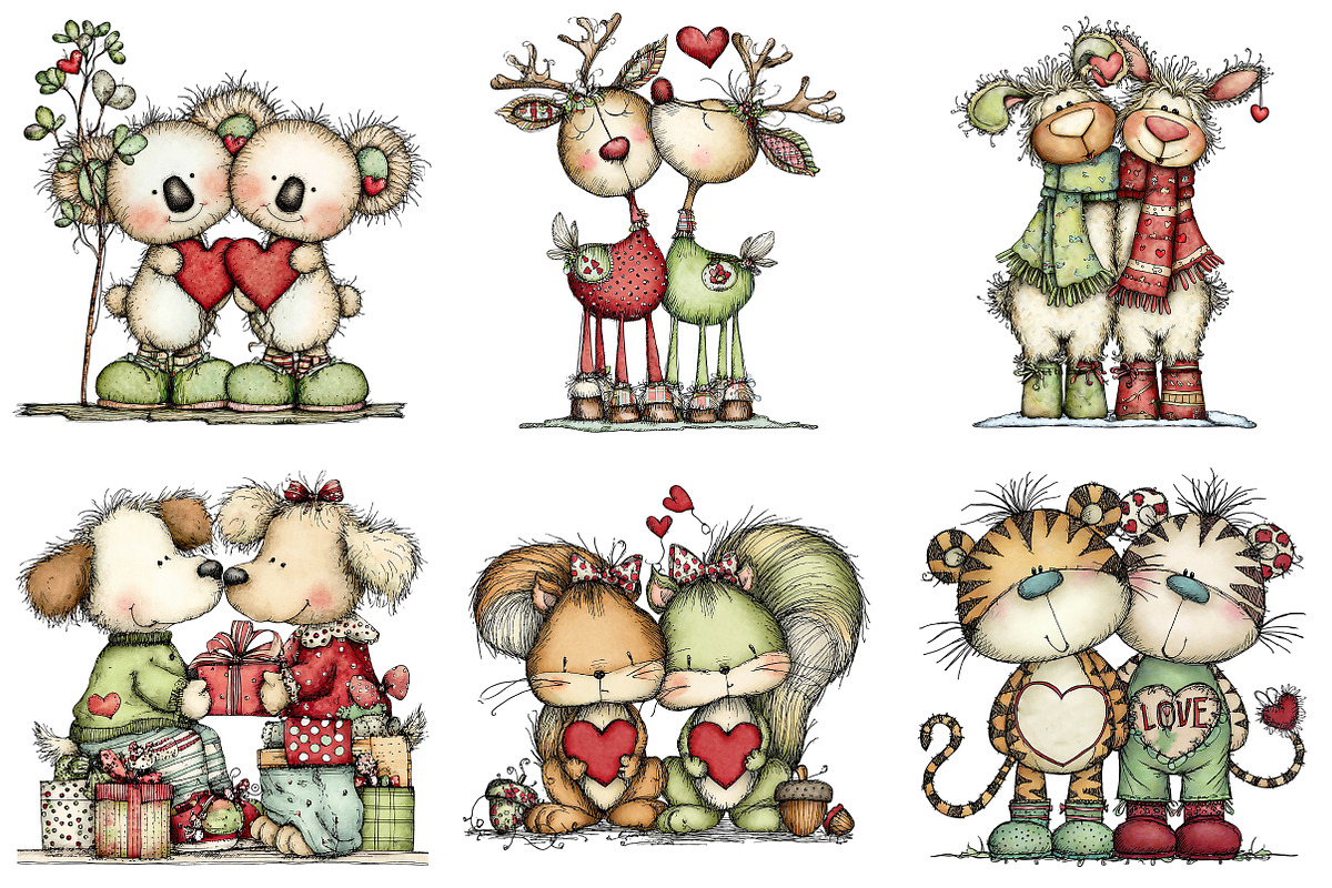 Valentine's Day Animal Couple PNG, an Illustration by Craft Nest (Photo 6 of 9)