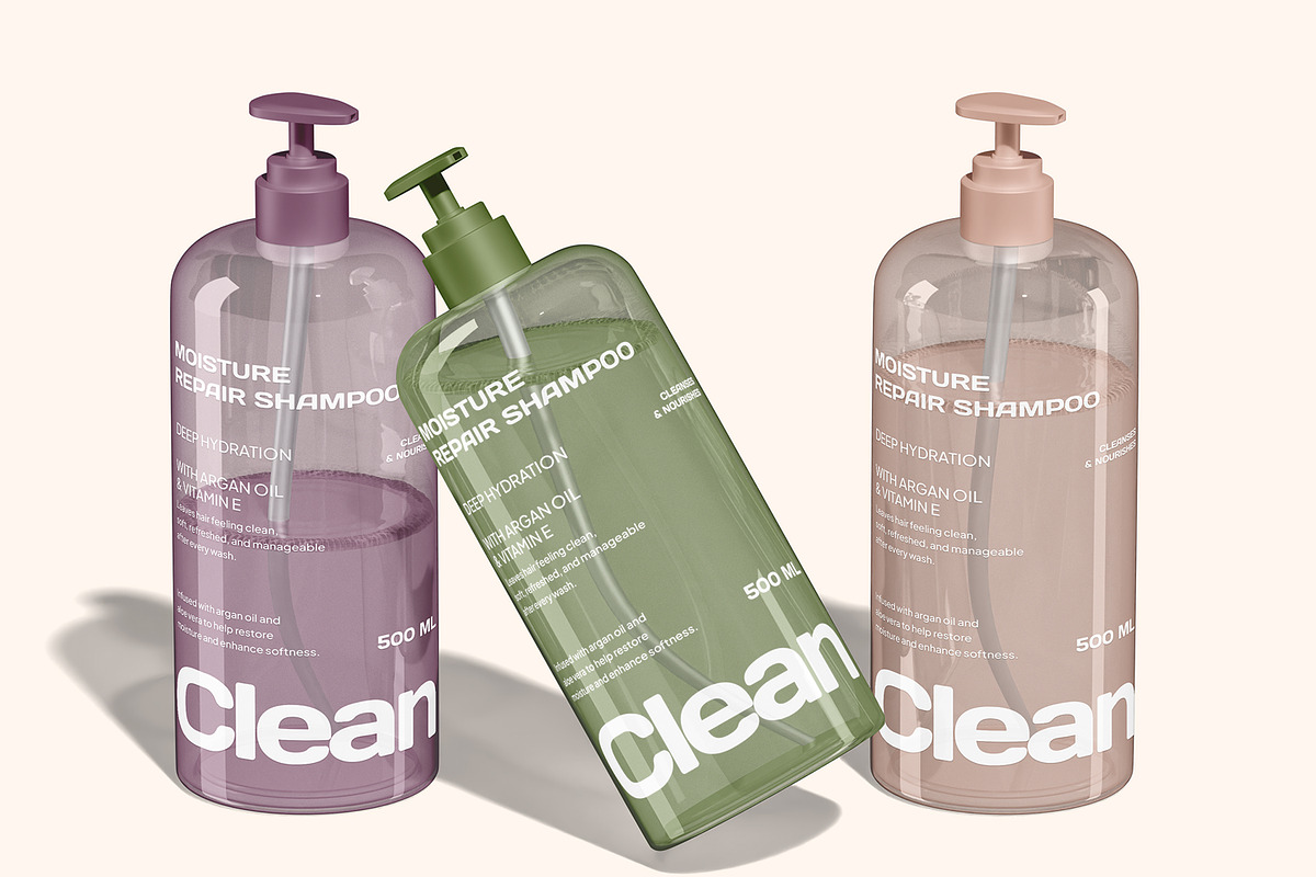 Shampoo Pump Bottle Mockup, a Packaging Mockup by Permadi Creative (Photo 2 of 5)