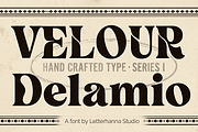 Velour Delamio Font, a Serif Font by Letterhanna Studio (Thumbnail 1 of 11)