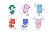 Cute smartphone mascots set, a Technology Illustration by PaperTrident (Thumbnail 3 of 6)