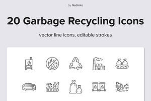 Waste Recycling Icons