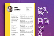 Resume Template 23, a Resume Template by graphicalcium (Thumbnail 1 of 3)