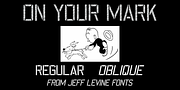 On Your Mark JNL, a Sans Serif Font by Jeff Levine Fonts (Thumbnail 1 of 5)