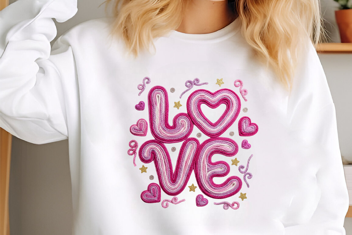 Faux Yarn Valentine Png Crochet Love, an Illustration by designcity5 (Photo 6 of 9)