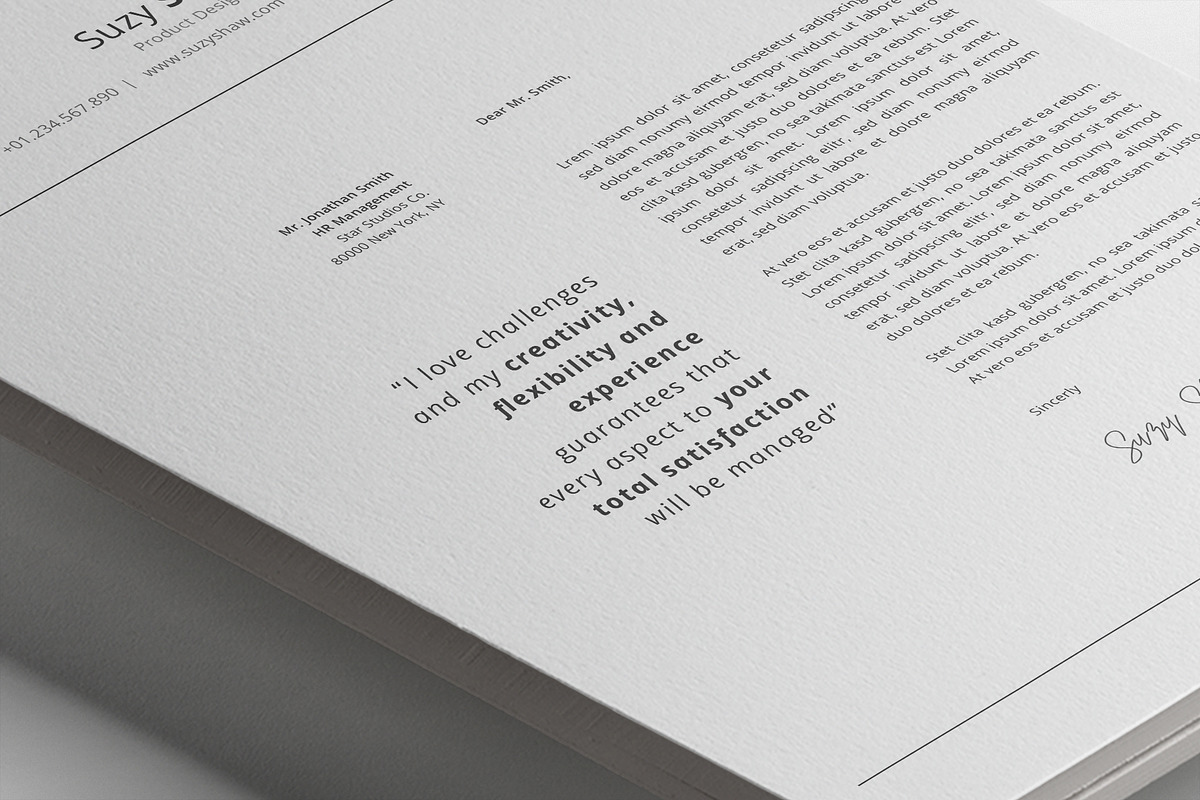 Suzy Resume Template, a Resume Template by Nina Shaw (Photo 8 of 11)
